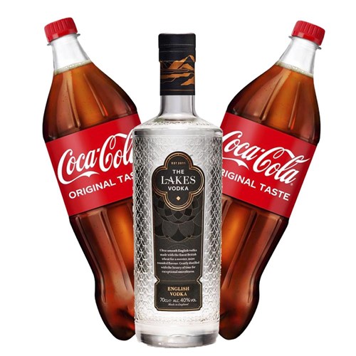 Lakes Vodka 70cl with Coca-Cola Mixer